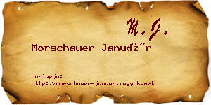 Morschauer Január névjegykártya